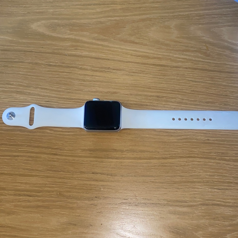 Apple Watch with White Band
